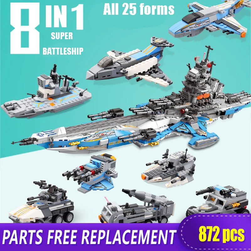 kf HTB1bL OUSzqK1RjSZFLq6An2XXaH XINGBAO 13001 8in1 Super Universe Battleship Building Blocks Bricks Excavator Blocks with Figure Standard for Kid - XINGBAO Blocks