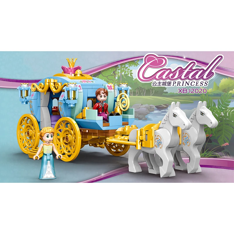 kf HTB1uUI3bcnrK1RjSspkq6yuvXXa1 Xingbao 12020 Cinderella s Carriage Model 349pcs for Girls Playing Princess with City Girls Series Figures - XINGBAO Blocks